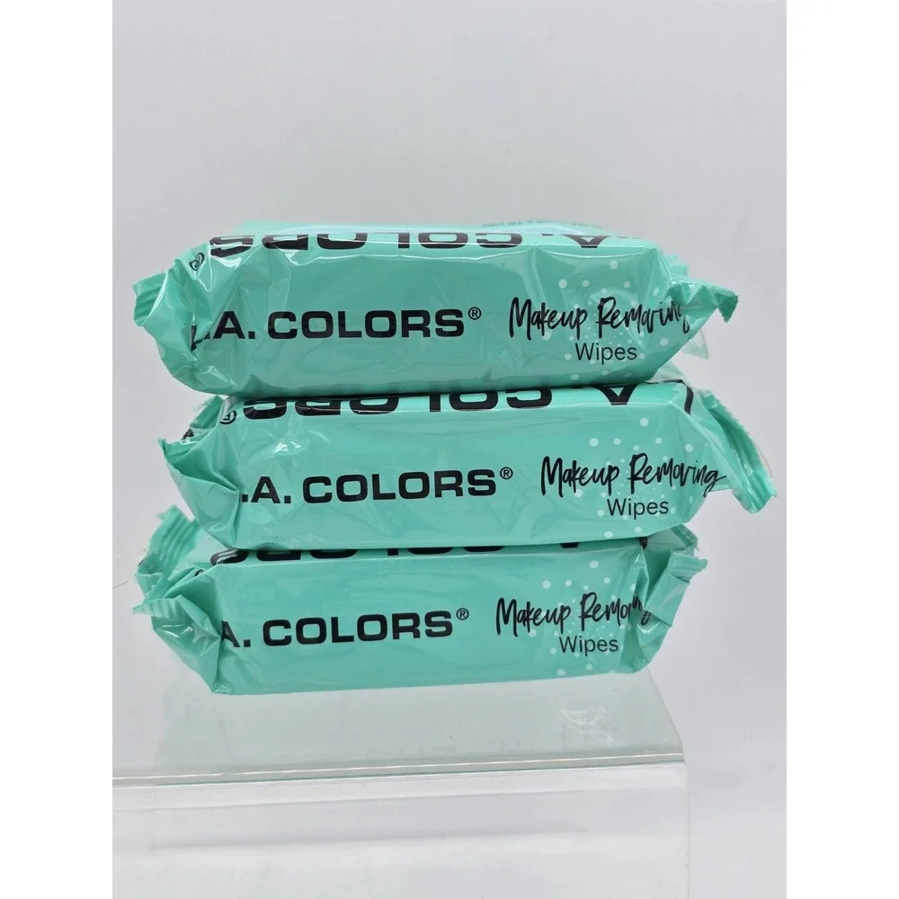 3 Pack L.A. COLORS‎ MAKEUP REMOVING WIPES 30CT C30660 Cucumber Extract